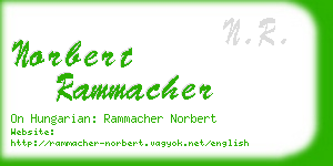 norbert rammacher business card